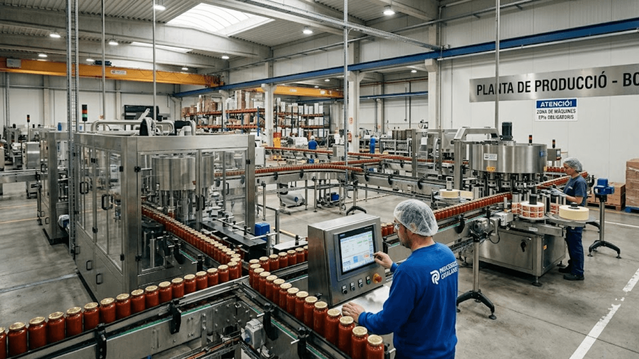 Producción industrial y automatización de procesos en planta